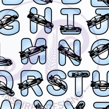 Intra απο ξύλο plywood 3mm-4mm πάχος – Πακέτο αλφαβήτου Racing Car Letters 78SVG Δίασταση  20x20 cm INTRAFABR-67960790 - Image 5