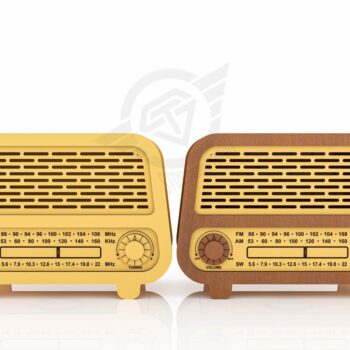 Intra απο ξύλο plywood 3mm-4mm πάχος – Αρχεία κοπής με λέιζερ Radio Money Box Δίασταση  20x20 cm INTRAFABR-119476757 - Image 3