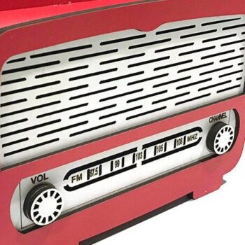 Intra απο ξύλο plywood 3mm-4mm πάχος – Ραδιόφωνο Money Box Δίασταση  20x20 cm INTRAFABR-35440777 - Image 1