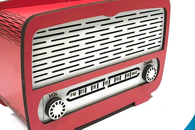 Intra απο ξύλο plywood 3mm-4mm πάχος – Ραδιόφωνο Money Box Δίασταση  20x20 cm INTRAFABR-35440777