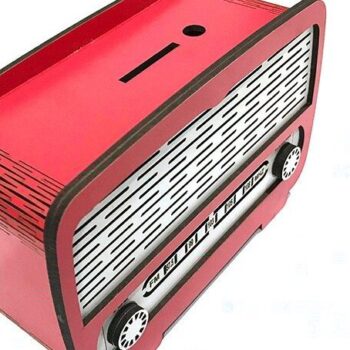 Intra απο ξύλο plywood 3mm-4mm πάχος – Ραδιόφωνο Money Box Δίασταση  20x20 cm INTRAFABR-35440777 - Image 2