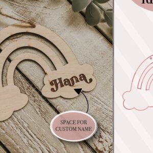 Intra απο ξύλο plywood 3mm-4mm πάχος – Rainbow και Cloud Δίασταση  20x20 cm INTRAFABR-75320678