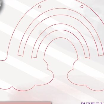 Intra απο ξύλο plywood 3mm-4mm πάχος – Rainbow και Cloud Δίασταση  20x20 cm INTRAFABR-75320678 - Image 2