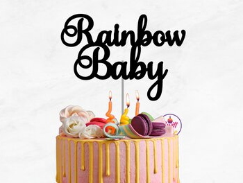 Intra απο ξύλο plywood 3mm-4mm πάχος – Rainbow Baby Cake Topper Δίασταση  20x20 cm INTRAFABR-75260052 - Image 1