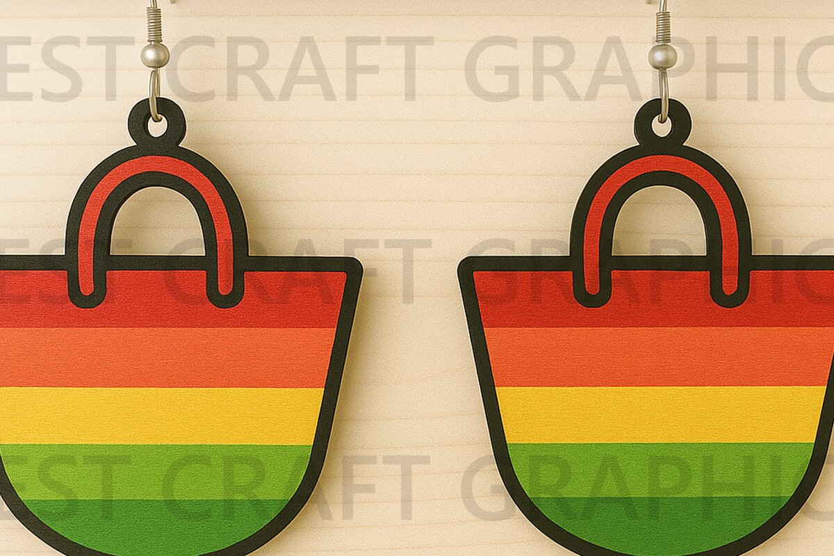 Intra απο ξύλο plywood 3mm-4mm πάχος – Σκουλαρίκια Rainbow Bag Δίασταση  5x5 cm INTRAFABR-123127292