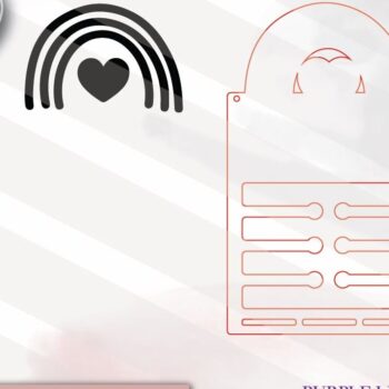 Intra απο ξύλο plywood 3mm-4mm πάχος – Rainbow Bow Holder Δίασταση  20x20 cm INTRAFABR-74745751 - Image 2