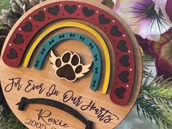 Intra απο ξύλο plywood 3mm-4mm πάχος – Στολίδι Rainbow Bridge Δίασταση  20x20 cm INTRAFABR-32527851 - Image 2