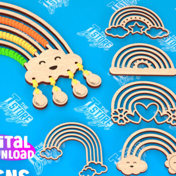 Intra απο ξύλο plywood 3mm-4mm πάχος – Rainbow Craft Kit Bundle | Μακραμέ | CNC Δίασταση  20x20 cm INTRAFABR-103049785 - Image 1