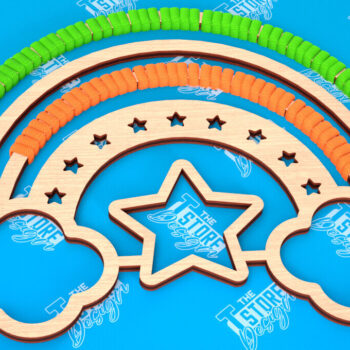 Intra απο ξύλο plywood 3mm-4mm πάχος – Rainbow Craft Kit | Είδη χειροτεχνίας | CNC Δίασταση  20x20 cm INTRAFABR-103048767 - Image 1