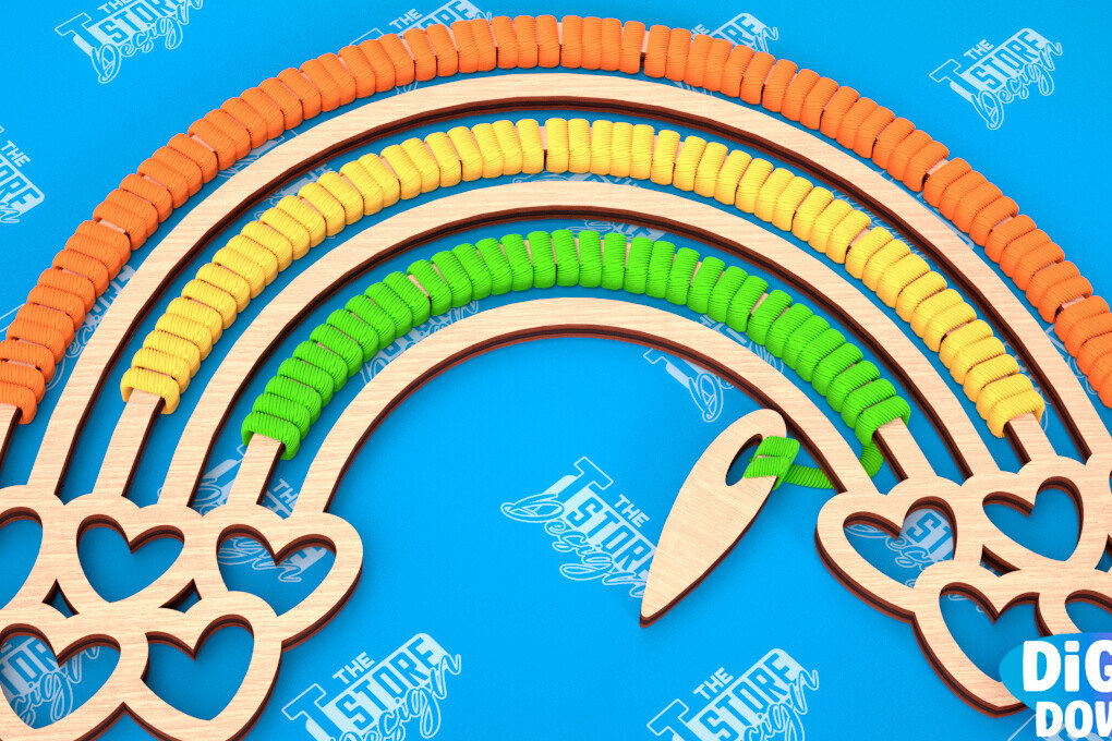 Intra απο ξύλο plywood 3mm-4mm πάχος – Rainbow Craft Kit | Είδη χειροτεχνίας | CNC Δίασταση  20x20 cm INTRAFABR-103048730