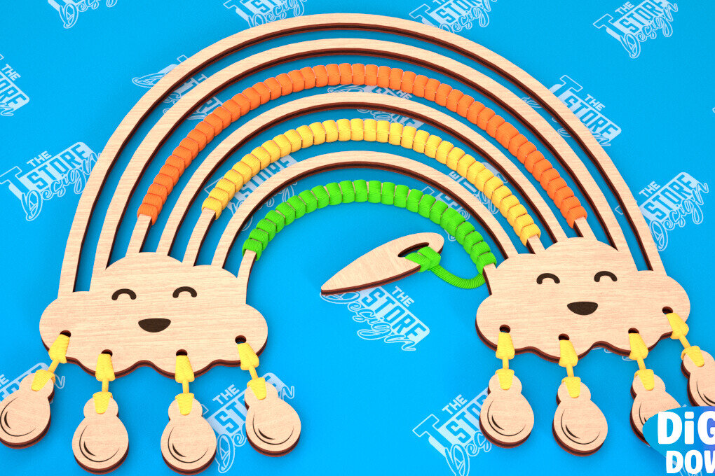 Intra απο ξύλο plywood 3mm-4mm πάχος – Rainbow Craft Kit | Είδη χειροτεχνίας | CNC Δίασταση  20x20 cm INTRAFABR-103048741