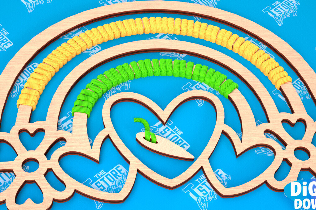 Intra απο ξύλο plywood 3mm-4mm πάχος – Rainbow Craft Kit | Είδη χειροτεχνίας | CNC Δίασταση  20x20 cm INTRAFABR-103048757
