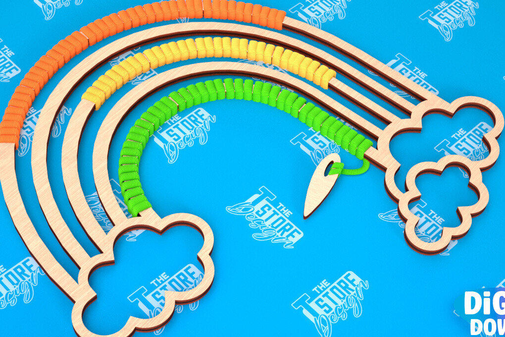 Intra απο ξύλο plywood 3mm-4mm πάχος – Rainbow Craft Kit | Είδη χειροτεχνίας | CNC Δίασταση  20x20 cm INTRAFABR-103048762