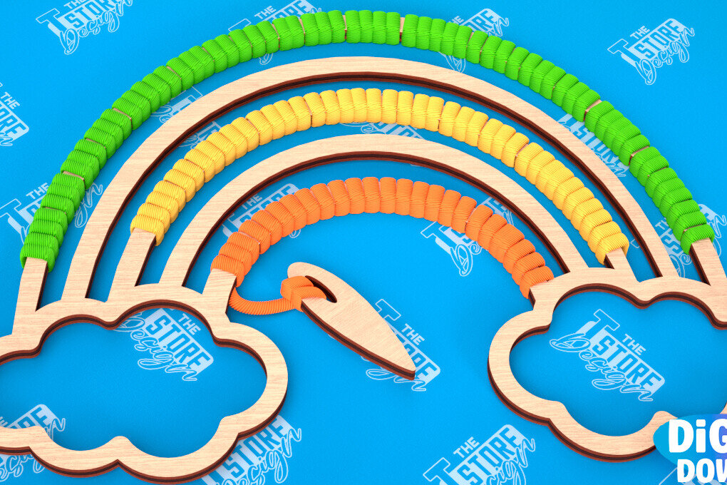 Intra απο ξύλο plywood 3mm-4mm πάχος – Rainbow Craft Kit | Είδη χειροτεχνίας | CNC Δίασταση  20x20 cm INTRAFABR-103048719