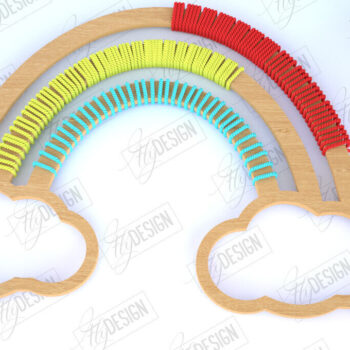 Intra απο ξύλο plywood 3mm-4mm πάχος – Rainbow Craft Kit. Μοντεσσόρι Δίασταση  20x20 cm INTRAFABR-114815683 - Image 1
