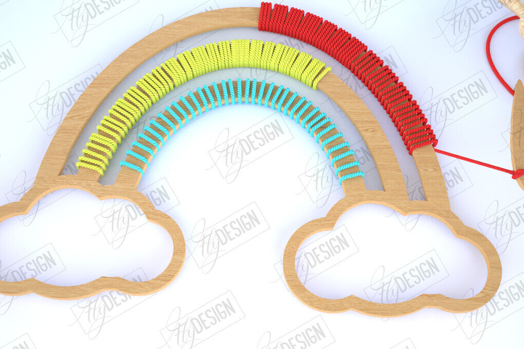 Intra απο ξύλο plywood 3mm-4mm πάχος – Rainbow Craft Kit. Μοντεσσόρι Δίασταση  20x20 cm INTRAFABR-114815683