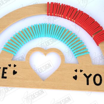 Intra απο ξύλο plywood 3mm-4mm πάχος – Rainbow Craft Kit. Μοντεσσόρι Δίασταση  20x20 cm INTRAFABR-114815738 - Image 1