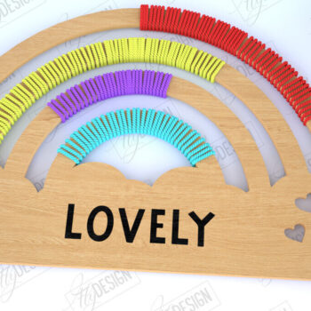 Intra απο ξύλο plywood 3mm-4mm πάχος – Rainbow Craft Kit. Μοντεσσόρι Δίασταση  20x20 cm INTRAFABR-114815772 - Image 1