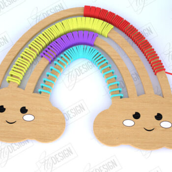 Intra απο ξύλο plywood 3mm-4mm πάχος – Rainbow Craft Kit. Μοντεσσόρι Δίασταση  20x20 cm INTRAFABR-114815801 - Image 1