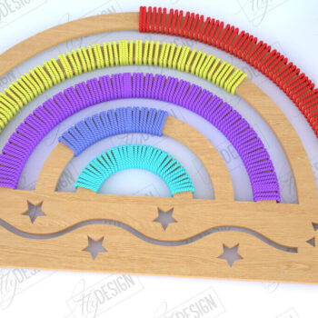 Intra απο ξύλο plywood 3mm-4mm πάχος – Rainbow Craft Kit. Μοντεσσόρι Δίασταση  20x20 cm INTRAFABR-114815824 - Image 1