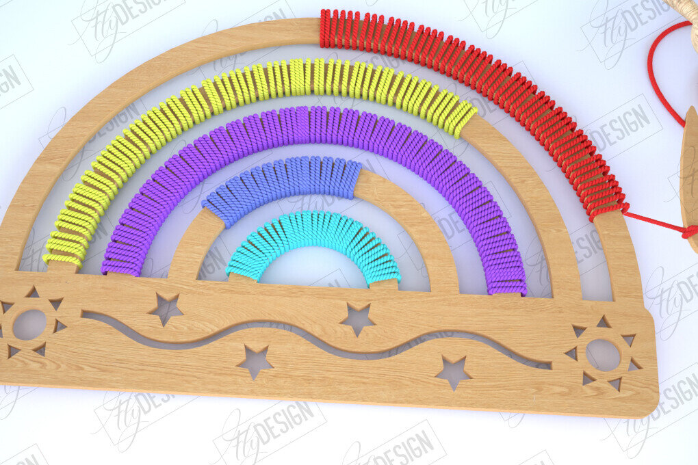 Intra απο ξύλο plywood 3mm-4mm πάχος – Rainbow Craft Kit. Μοντεσσόρι Δίασταση  20x20 cm INTRAFABR-114815824