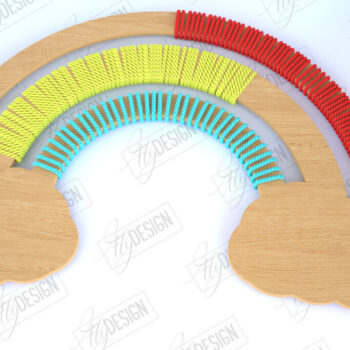 Intra απο ξύλο plywood 3mm-4mm πάχος – Rainbow Craft Kit. Μοντεσσόρι Δίασταση  20x20 cm INTRAFABR-114815914 - Image 1