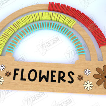 Intra απο ξύλο plywood 3mm-4mm πάχος – Rainbow Craft Kit. Μοντεσσόρι Δίασταση  20x20 cm INTRAFABR-114815644 - Image 1