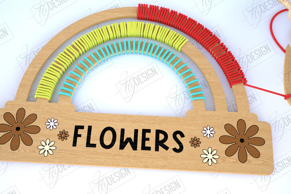 Intra απο ξύλο plywood 3mm-4mm πάχος – Rainbow Craft Kit. Μοντεσσόρι Δίασταση  20x20 cm INTRAFABR-114815644