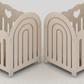 Intra απο ξύλο plywood 3mm-4mm πάχος –  κοπής ξυλουργικής κούνιας Rainbow 257 Δίασταση  20x20 cm INTRAFABR-53993815 - Image 2