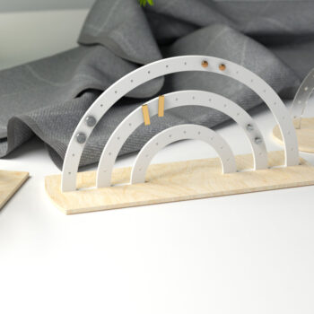 Intra απο ξύλο plywood 3mm-4mm πάχος – Σταντ για κοσμήματα Rainbow Earing Δίασταση  20x20 cm INTRAFABR-26214867 - Image 3