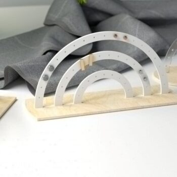 Intra απο ξύλο plywood 3mm-4mm πάχος – Οθόνη σκουλαρικιών ουράνιο τόξο Δίασταση  20x20 cm INTRAFABR-33686252 - Image 2