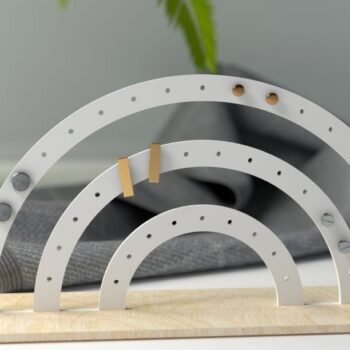 Intra απο ξύλο plywood 3mm-4mm πάχος – Οθόνη σκουλαρικιών ουράνιο τόξο Δίασταση  20x20 cm INTRAFABR-33686252 - Image 4