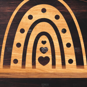 Intra απο ξύλο plywood 3mm-4mm πάχος – Διακόσμηση σπιτιού Rainbow Δίασταση  20x20 cm INTRAFABR-122463116