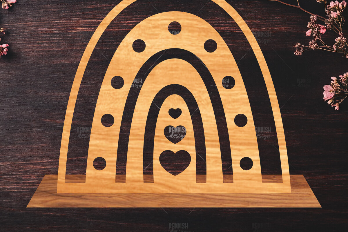 Intra απο ξύλο plywood 3mm-4mm πάχος – Διακόσμηση σπιτιού Rainbow Δίασταση  20x20 cm INTRAFABR-122463116