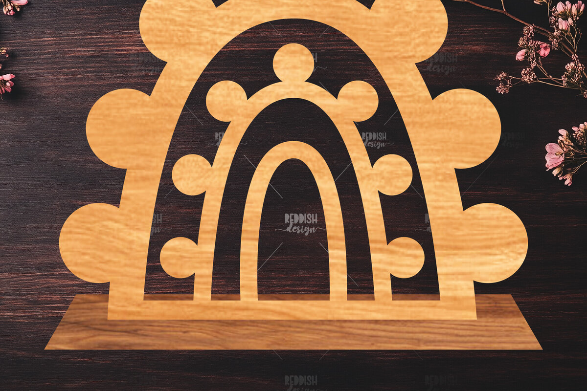 Intra απο ξύλο plywood 3mm-4mm πάχος – Διακόσμηση σπιτιού Rainbow Δίασταση  20x20 cm INTRAFABR-122463142