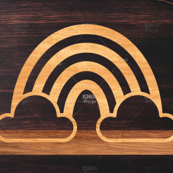 Intra απο ξύλο plywood 3mm-4mm πάχος – Διακόσμηση σπιτιού Rainbow Δίασταση  20x20 cm INTRAFABR-122463286 - Image 1