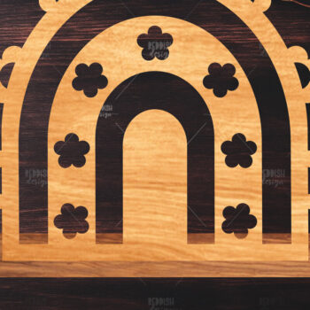 Intra απο ξύλο plywood 3mm-4mm πάχος – Διακόσμηση σπιτιού Rainbow Δίασταση  20x20 cm INTRAFABR-122463319 - Image 1