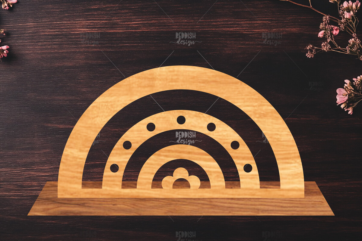 Intra απο ξύλο plywood 3mm-4mm πάχος – Διακόσμηση σπιτιού Rainbow Δίασταση  20x20 cm INTRAFABR-122463351