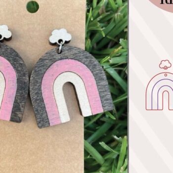 Intra απο ξύλο plywood 3mm-4mm πάχος – Σκουλαρίκια λέιζερ Rainbow Δίασταση 5x5 cm INTRAFABR-73680865 - Image 1