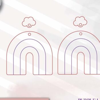 Intra απο ξύλο plywood 3mm-4mm πάχος – Σκουλαρίκια λέιζερ Rainbow Δίασταση 5x5 cm INTRAFABR-73680865 - Image 2