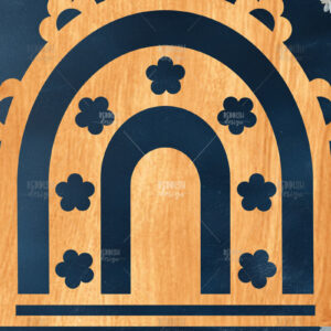 Intra απο ξύλο plywood 3mm-4mm πάχος – Rainbow Macrame Holder Δίασταση  20x20 cm INTRAFABR-119877890