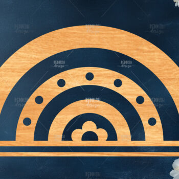 Intra απο ξύλο plywood 3mm-4mm πάχος – Rainbow Macrame Holder Δίασταση  20x20 cm INTRAFABR-119877896 - Image 1