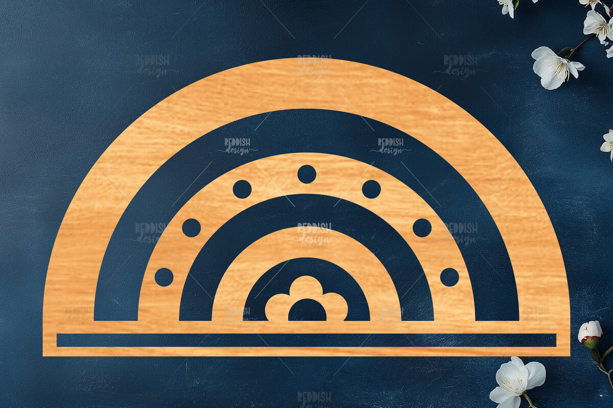 Intra απο ξύλο plywood 3mm-4mm πάχος – Rainbow Macrame Holder Δίασταση  20x20 cm INTRAFABR-119877896