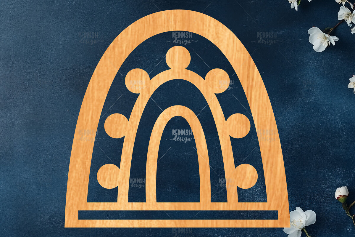 Intra απο ξύλο plywood 3mm-4mm πάχος – Rainbow Macrame Holder Δίασταση  20x20 cm INTRAFABR-119877788