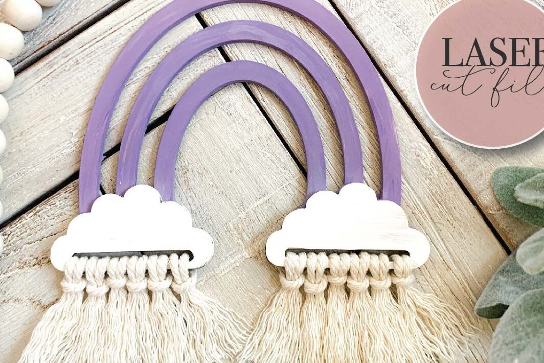 Intra απο ξύλο plywood 3mm-4mm πάχος – Rainbow Macrame Δίασταση  20x20 cm INTRAFABR-75007679