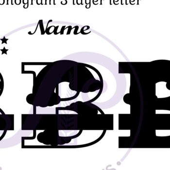 Intra απο ξύλο plywood 3mm-4mm πάχος – Rainbow Monogram Letter B Αρχείο Δίασταση  20x20 cm INTRAFABR-70085579 - Image 2