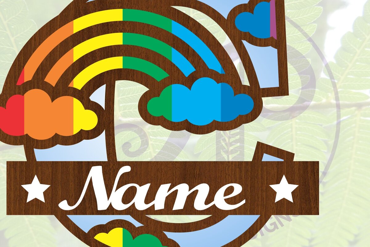 Intra απο ξύλο plywood 3mm-4mm πάχος – Αρχείο Rainbow Monogram Letter C Δίασταση  20x20 cm INTRAFABR-70085593