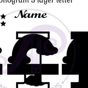 Intra απο ξύλο plywood 3mm-4mm πάχος – Rainbow Monogram Letter I Αρχείο Δίασταση  20x20 cm INTRAFABR-70085681 - Image 2