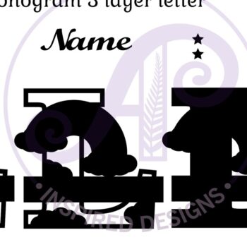 Intra απο ξύλο plywood 3mm-4mm πάχος – Αρχείο Rainbow Monogram Letter L Δίασταση  20x20 cm INTRAFABR-70085743 - Image 2