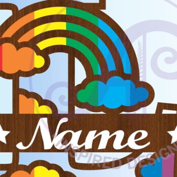 Intra απο ξύλο plywood 3mm-4mm πάχος – Αρχείο Rainbow Monogram Letter L Δίασταση  20x20 cm INTRAFABR-70085743 - Image 3